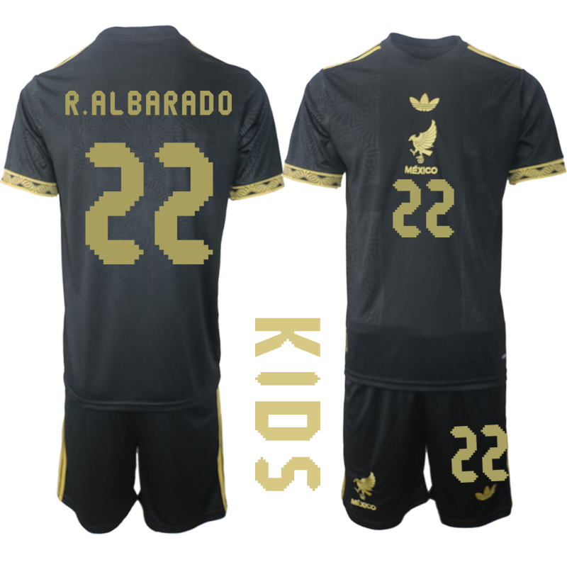 Youth 2025-2026 National Team Season Mexico Black #22 Soccer Jerseys->los angeles lakers->NBA Jersey